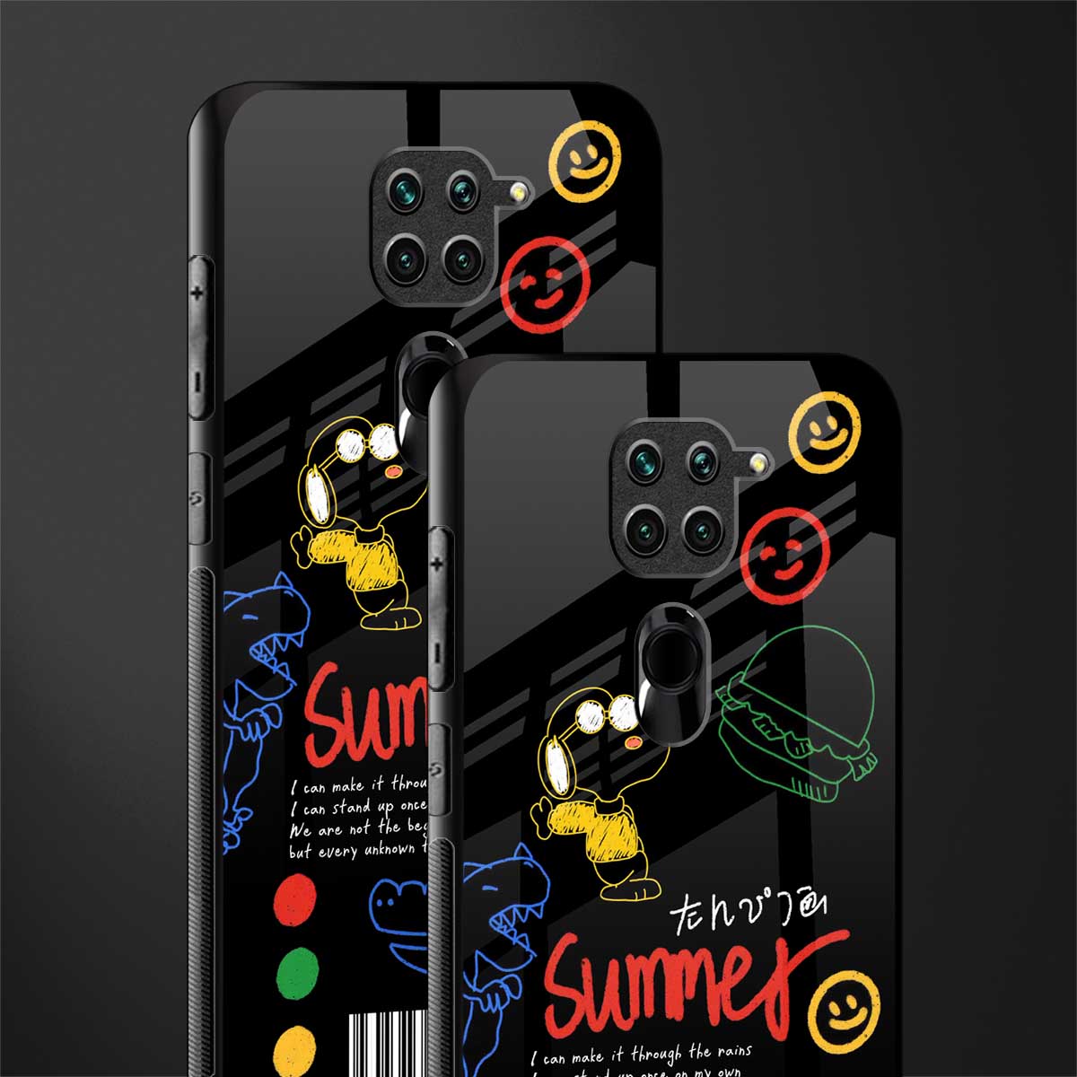 summer motivation glass case for redmi note 9 image-2