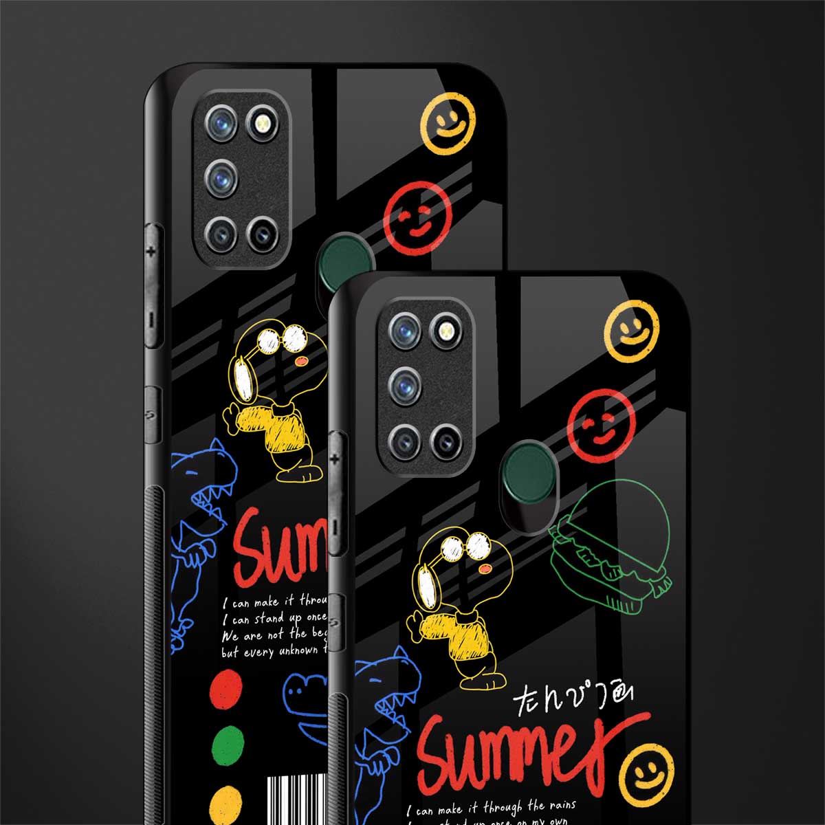 summer motivation glass case for realme 7i image-2
