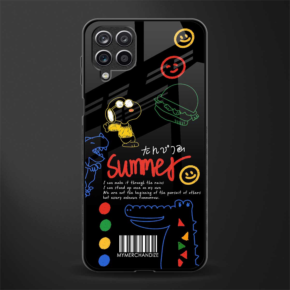 summer motivation glass case for samsung galaxy m12 image