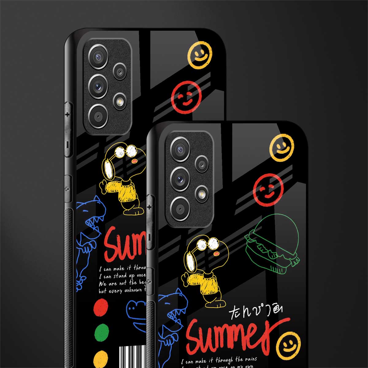 summer motivation glass case for samsung galaxy a52 image-2