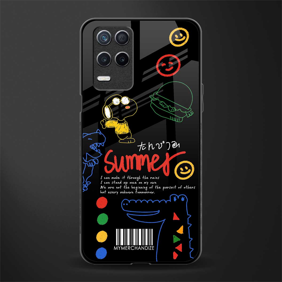 summer motivation glass case for realme narzo 30 5g image