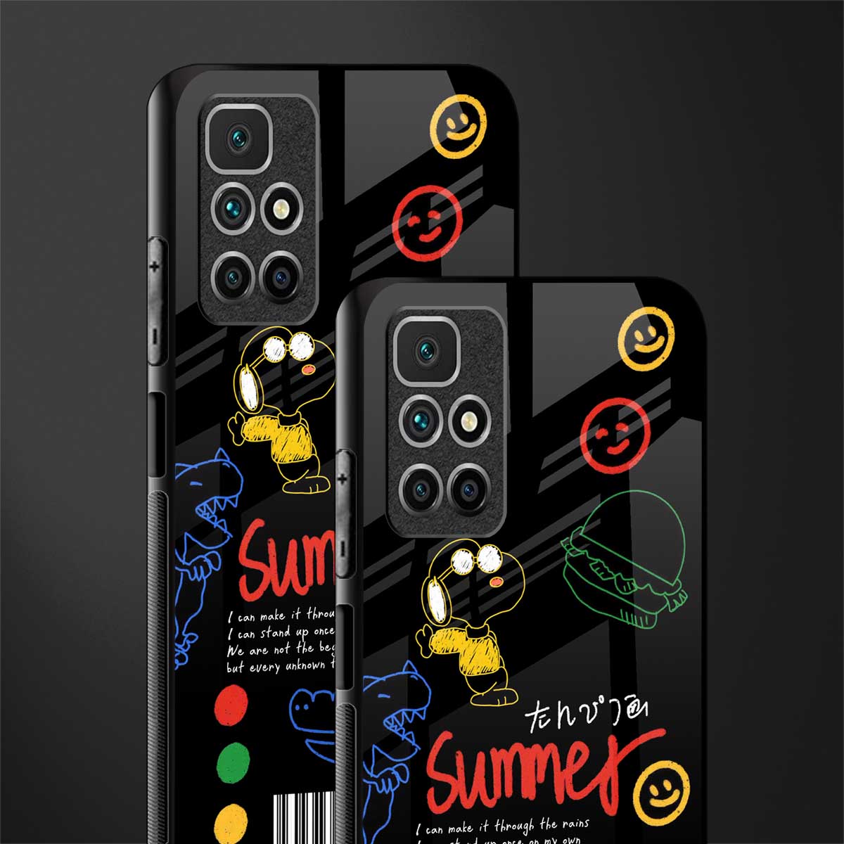 summer motivation glass case for redmi 10 prime image-2