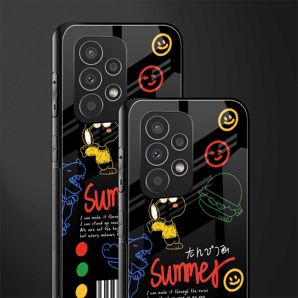 summer motivation back phone cover | glass case for samsung galaxy a23