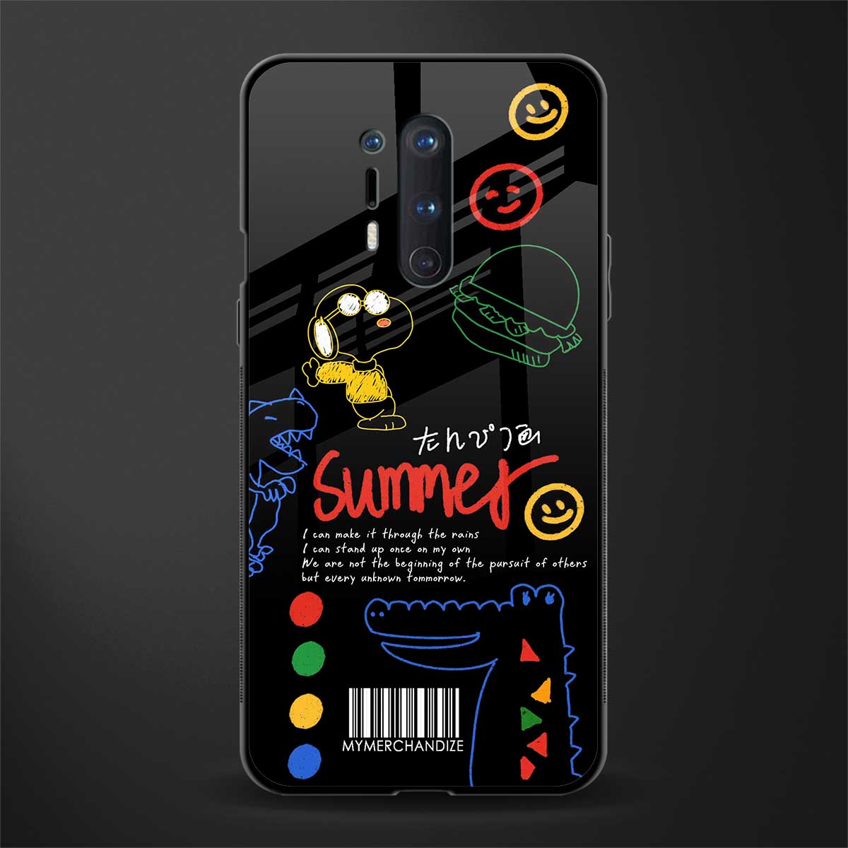 summer motivation glass case for oneplus 8 pro image
