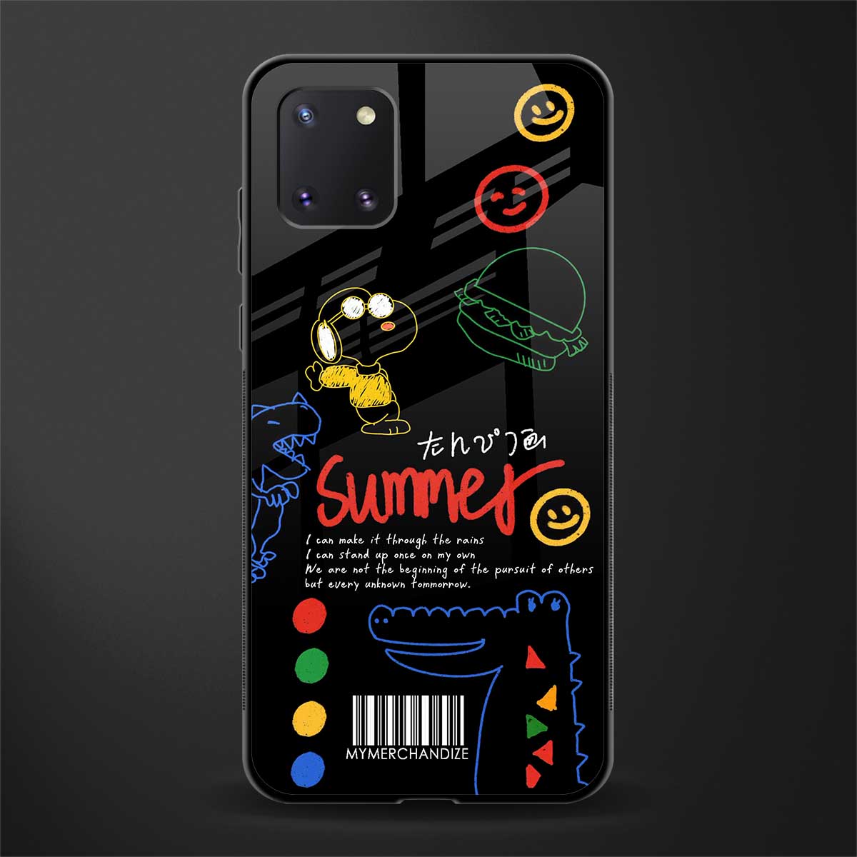 summer motivation glass case for samsung a81 image