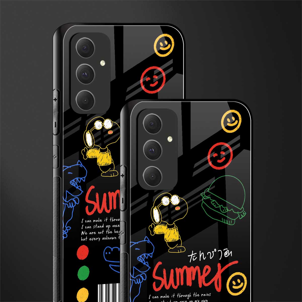 summer motivation back phone cover | glass case for samsung galaxy a54 5g