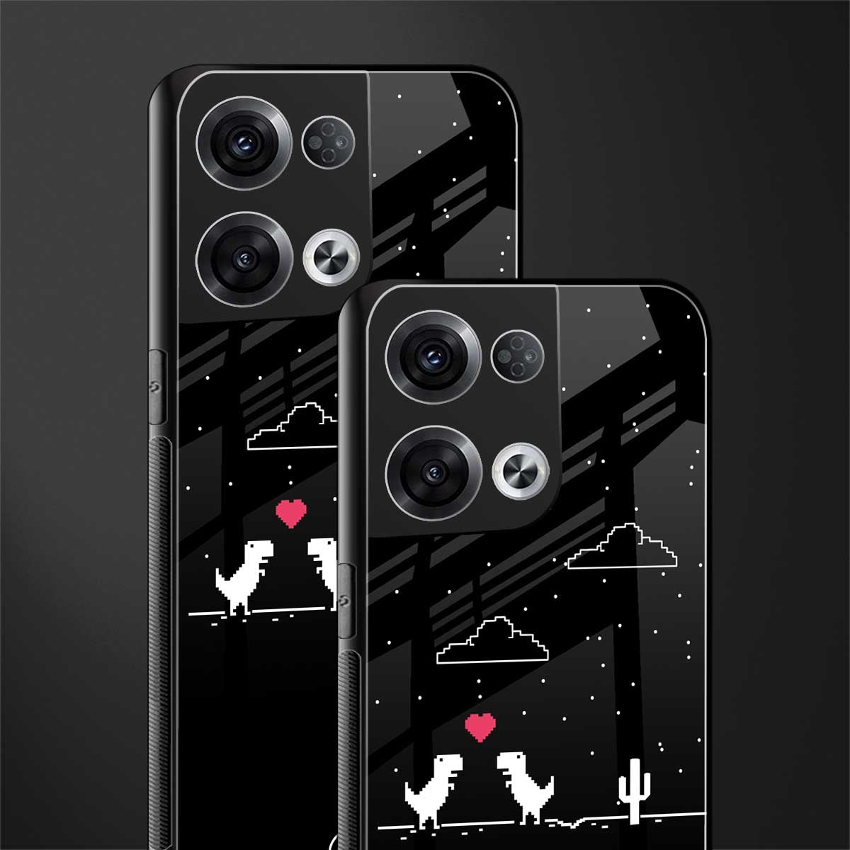 t-rex back phone cover | glass case for oppo reno 8