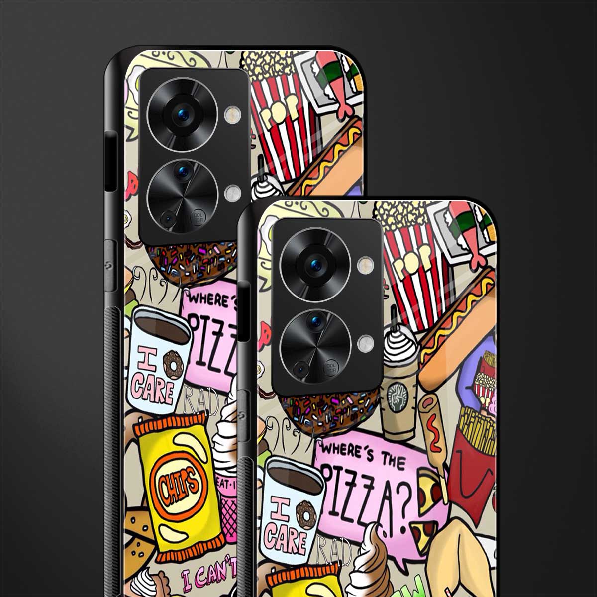 tasty food collage glass case for phone case | glass case for oneplus nord 2t 5g