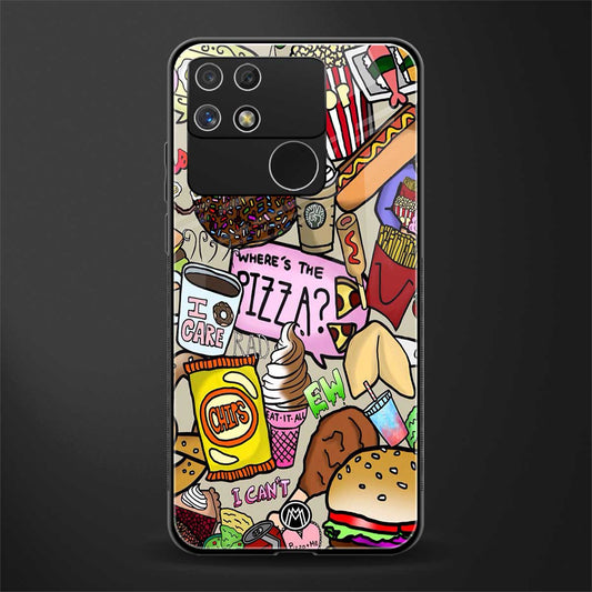 tasty food collage back phone cover | glass case for realme narzo 50a