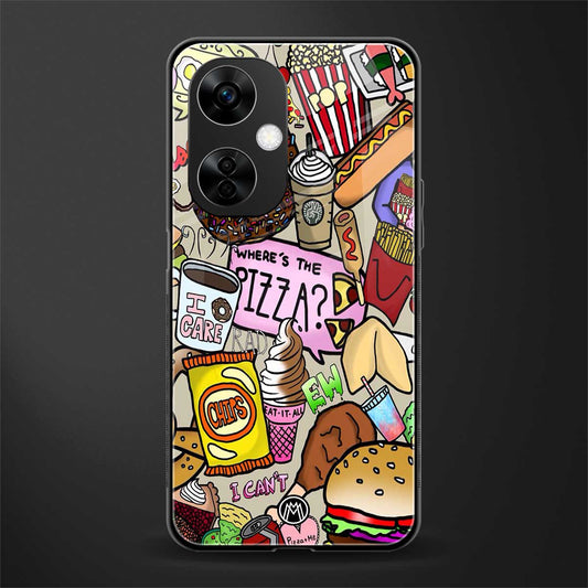 tasty food collage back phone cover | glass case for oneplus nord ce 3 lite