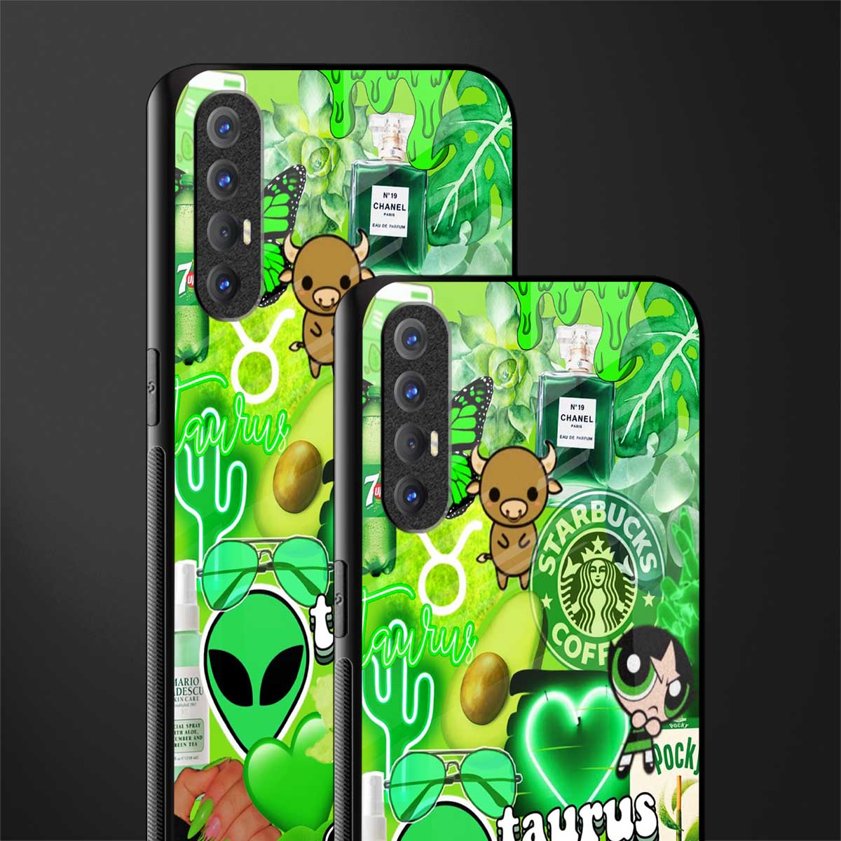 taurus aesthetic collage glass case for oppo reno 3 pro image-2