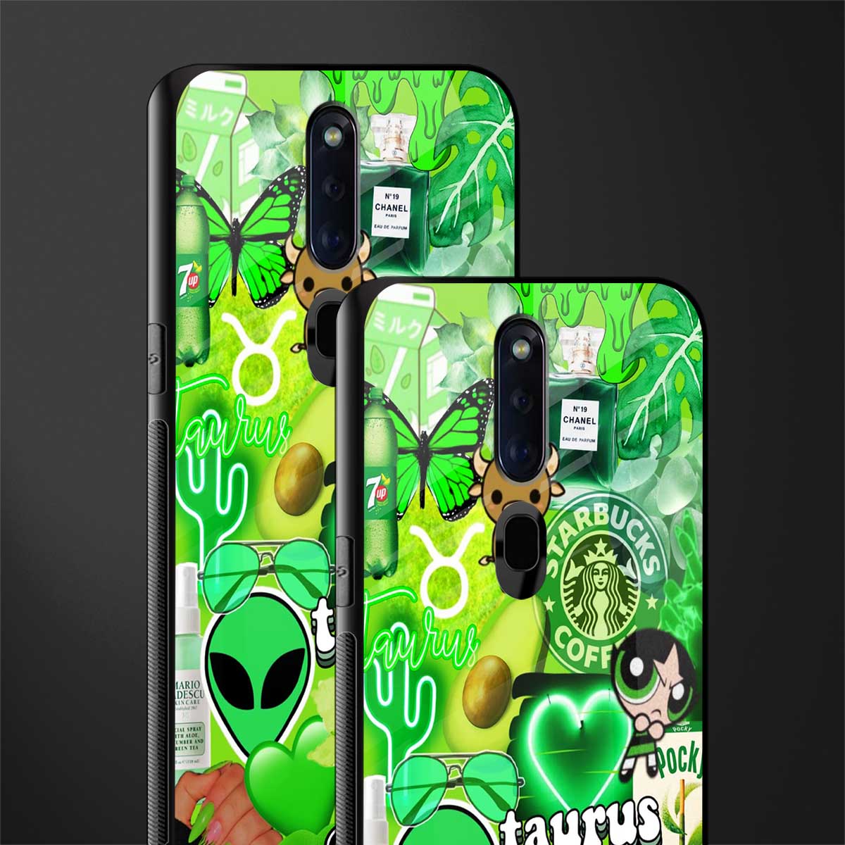 taurus aesthetic collage glass case for oppo f11 pro image-2
