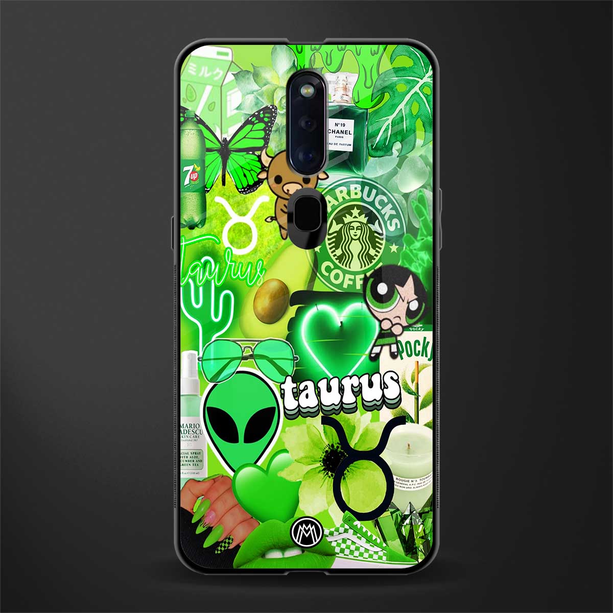 taurus aesthetic collage glass case for oppo f11 pro image