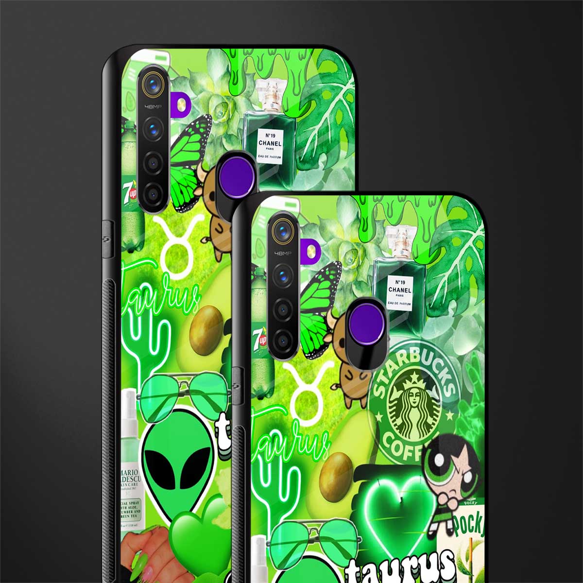 taurus aesthetic collage glass case for realme 5s image-2