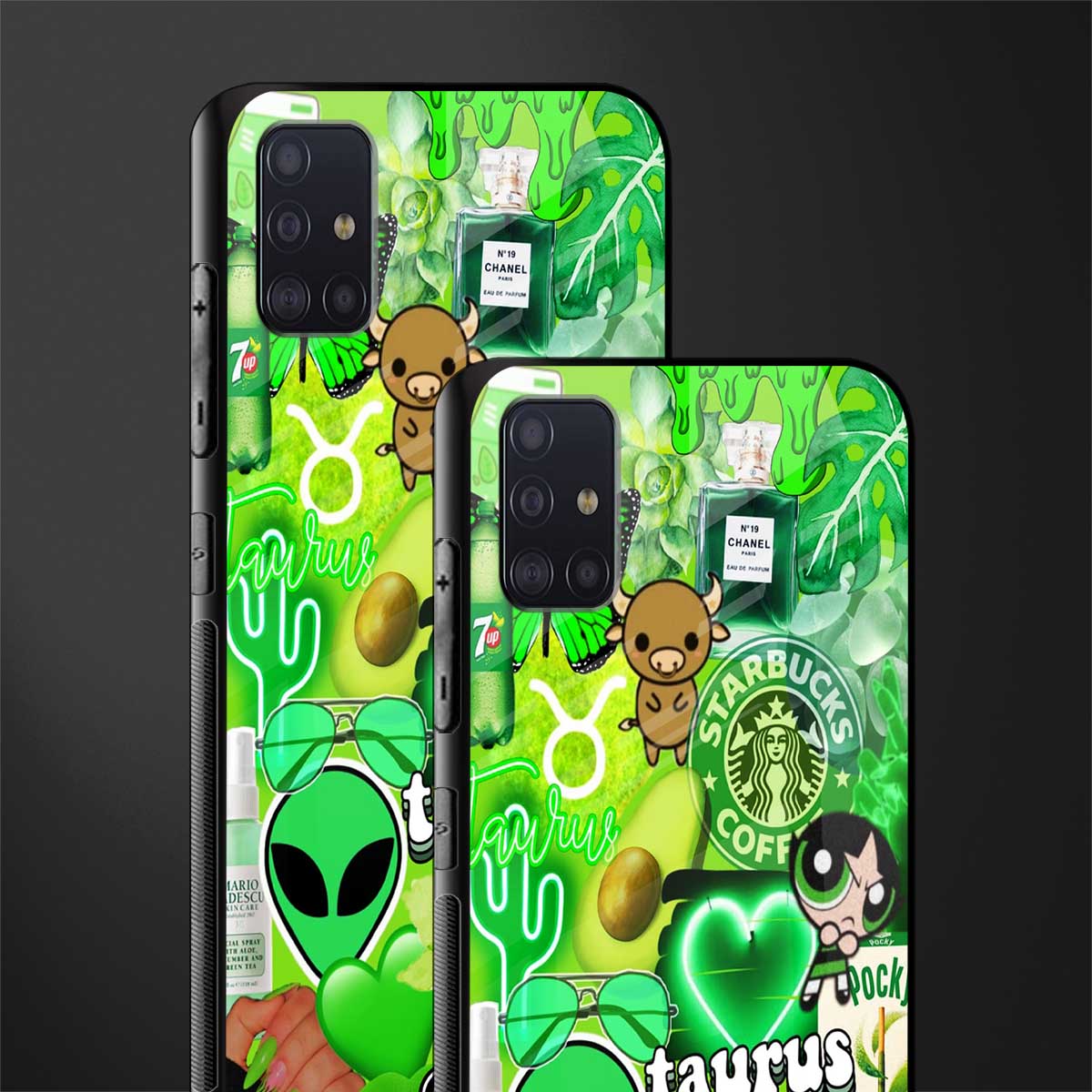 taurus aesthetic collage glass case for samsung galaxy a71 image-2