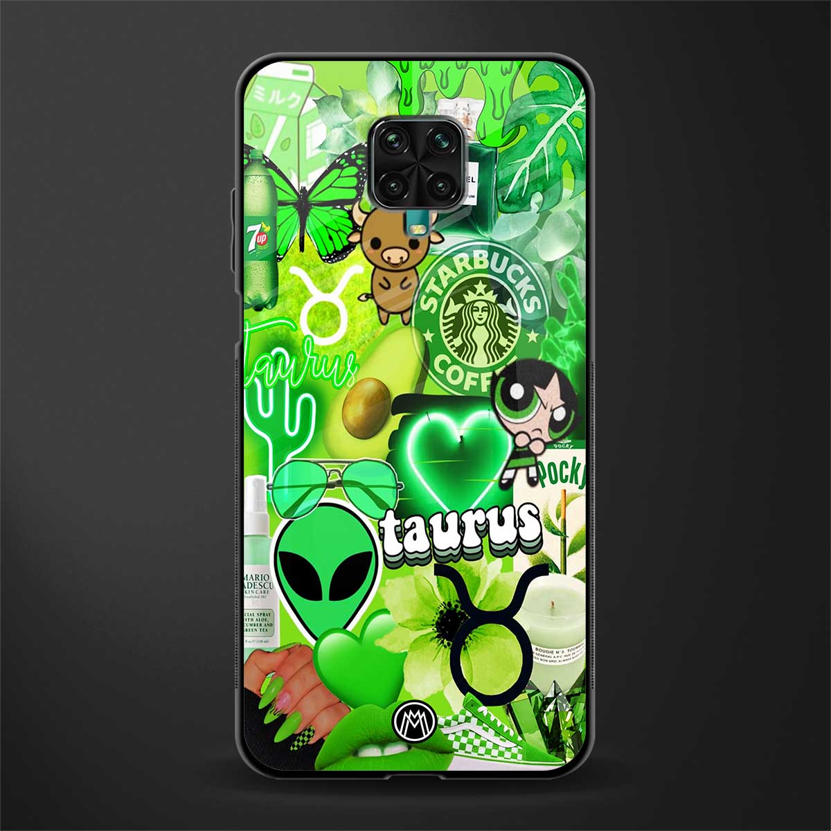 taurus aesthetic collage glass case for poco m2 pro image
