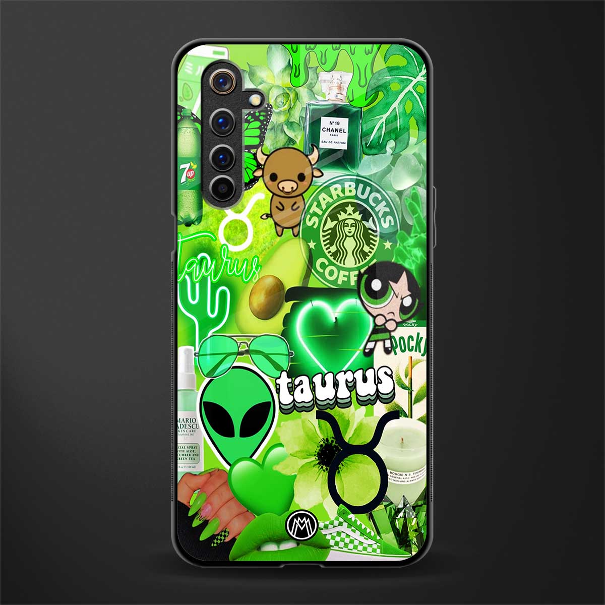 taurus aesthetic collage glass case for realme 6 image