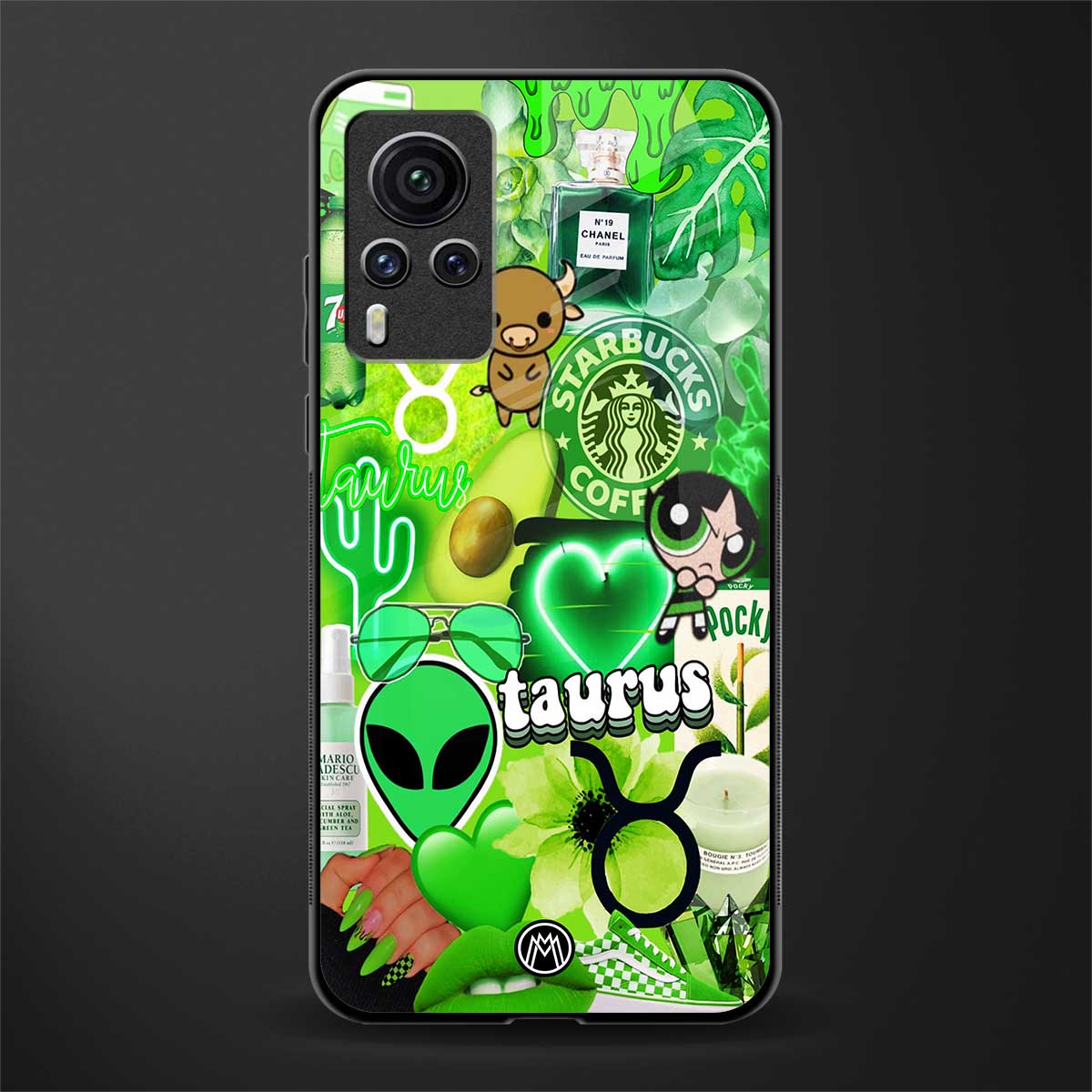taurus aesthetic collage glass case for vivo x60 pro image