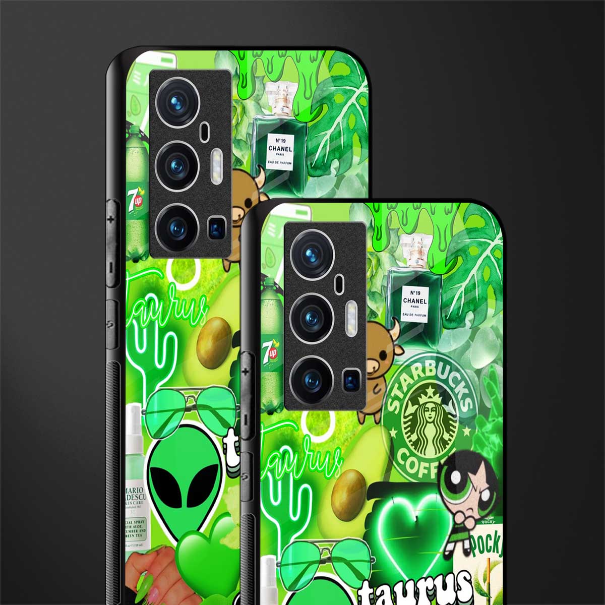 taurus aesthetic collage glass case for vivo x70 pro plus image-2