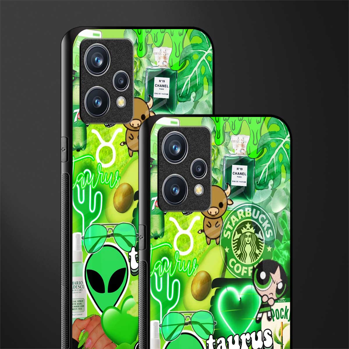 taurus aesthetic collage glass case for realme 9 4g image-2