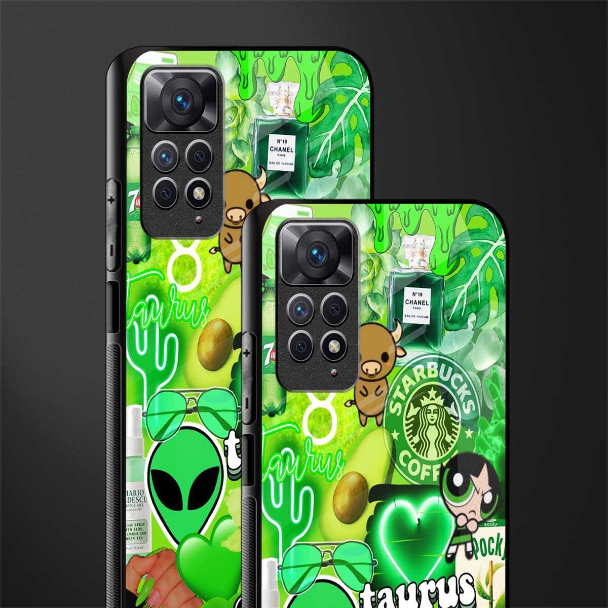 taurus aesthetic collage glass case for redmi note 11s image-2