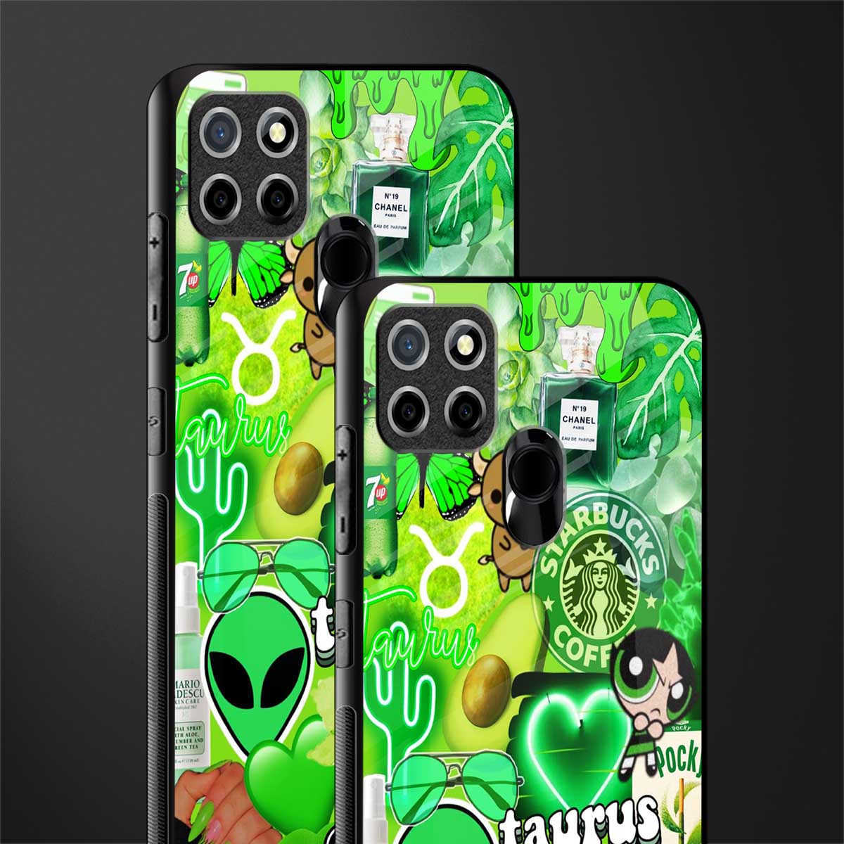 taurus aesthetic collage glass case for realme narzo 30a image-2