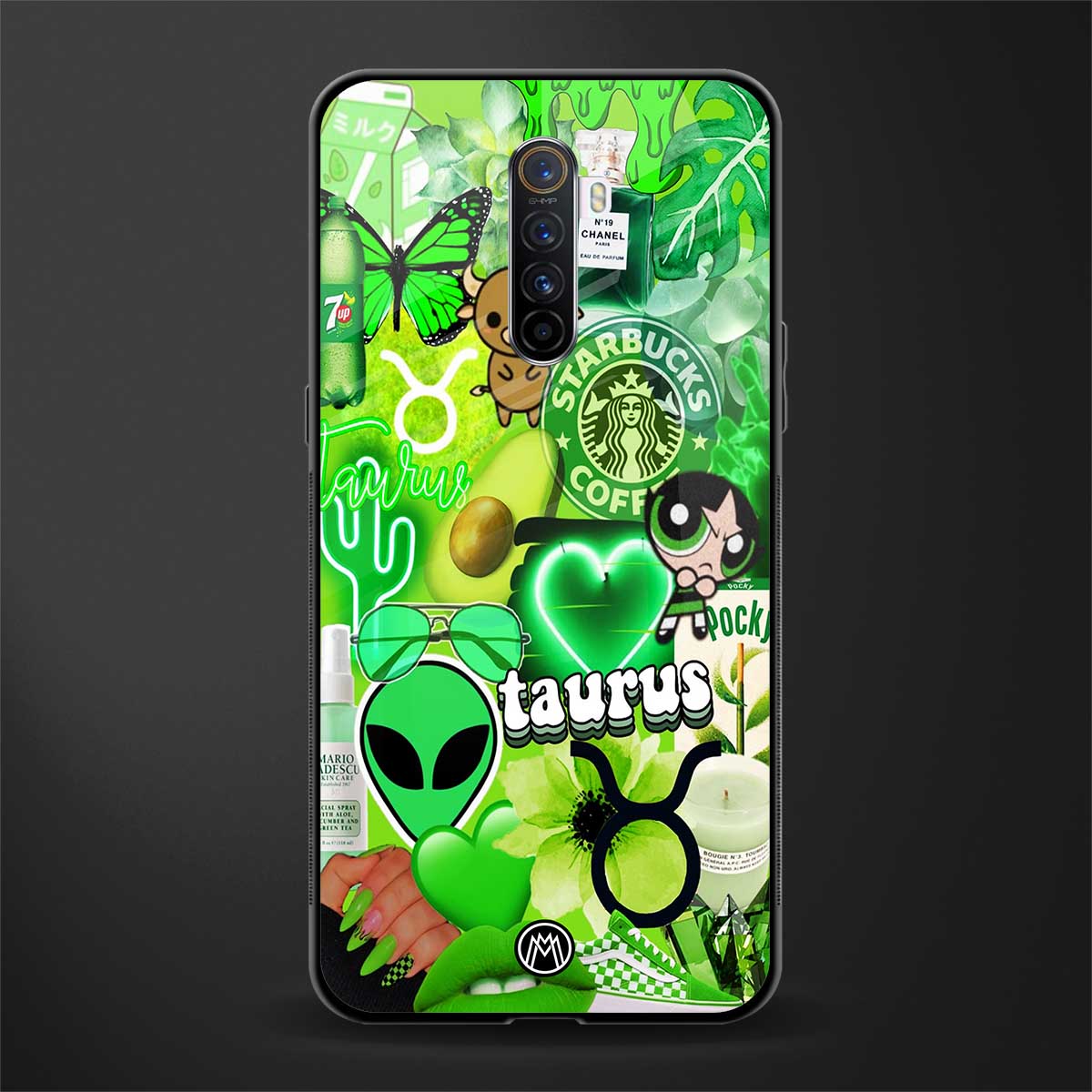 taurus aesthetic collage glass case for realme x2 pro image