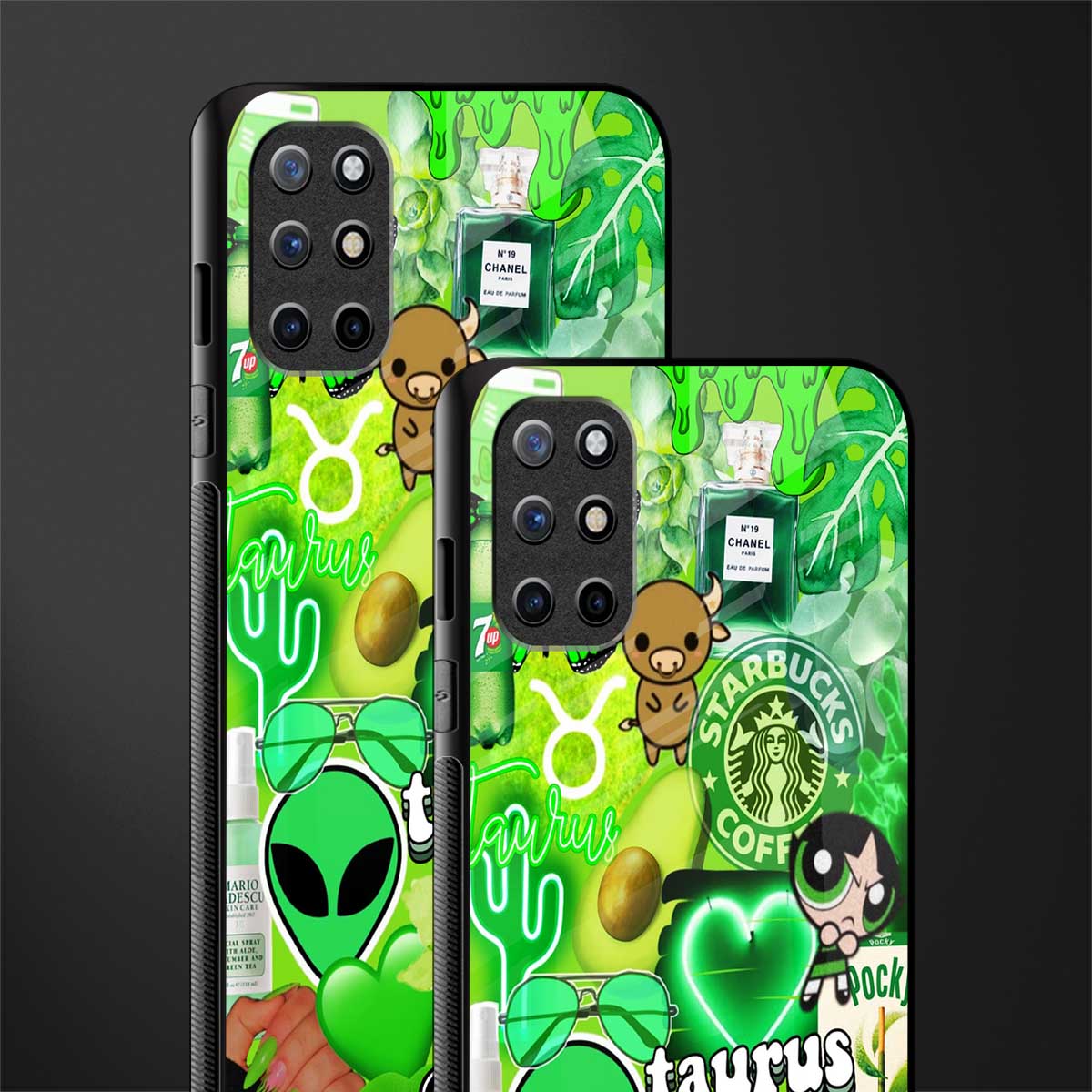 taurus aesthetic collage glass case for oneplus 8t image-2