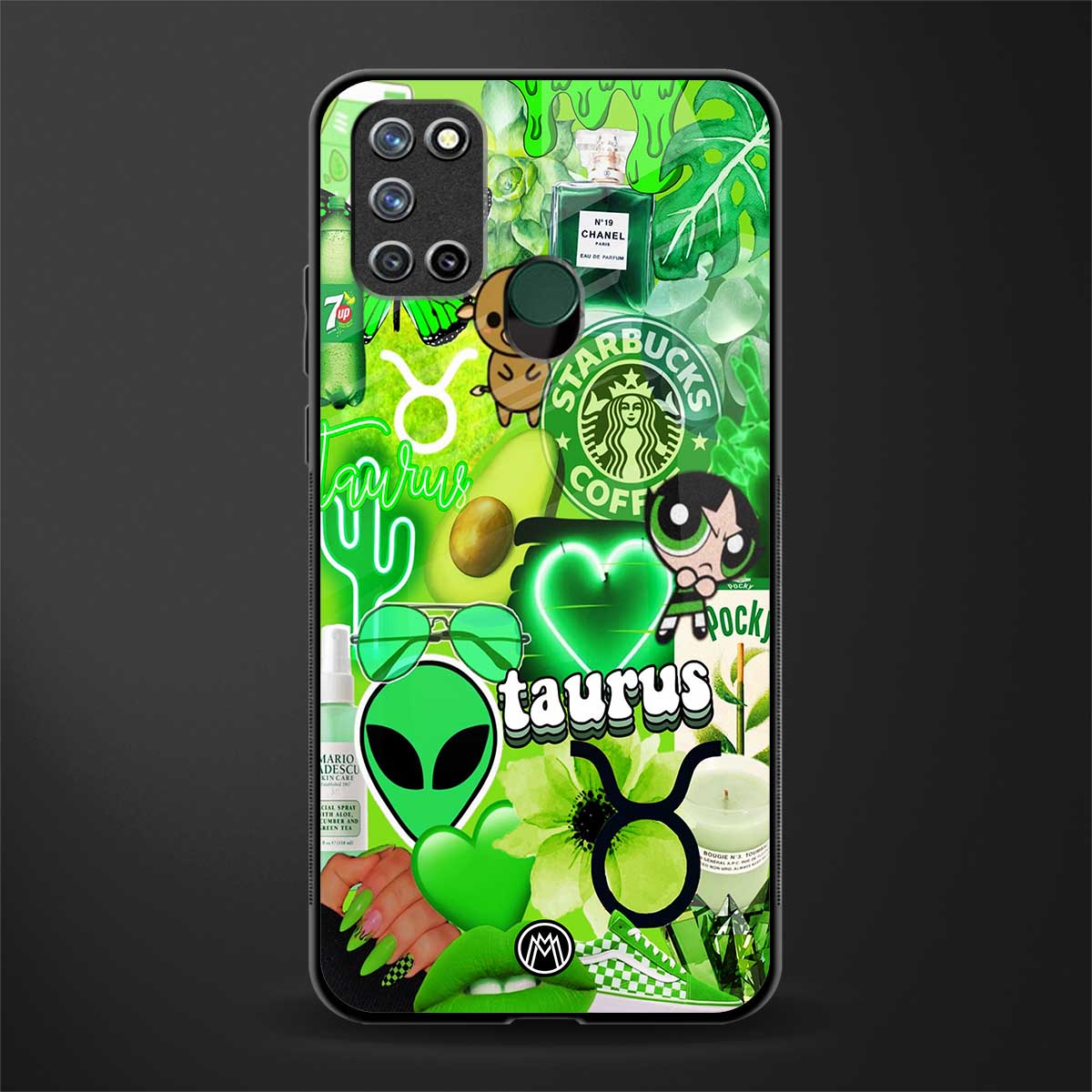 taurus aesthetic collage glass case for realme 7i image