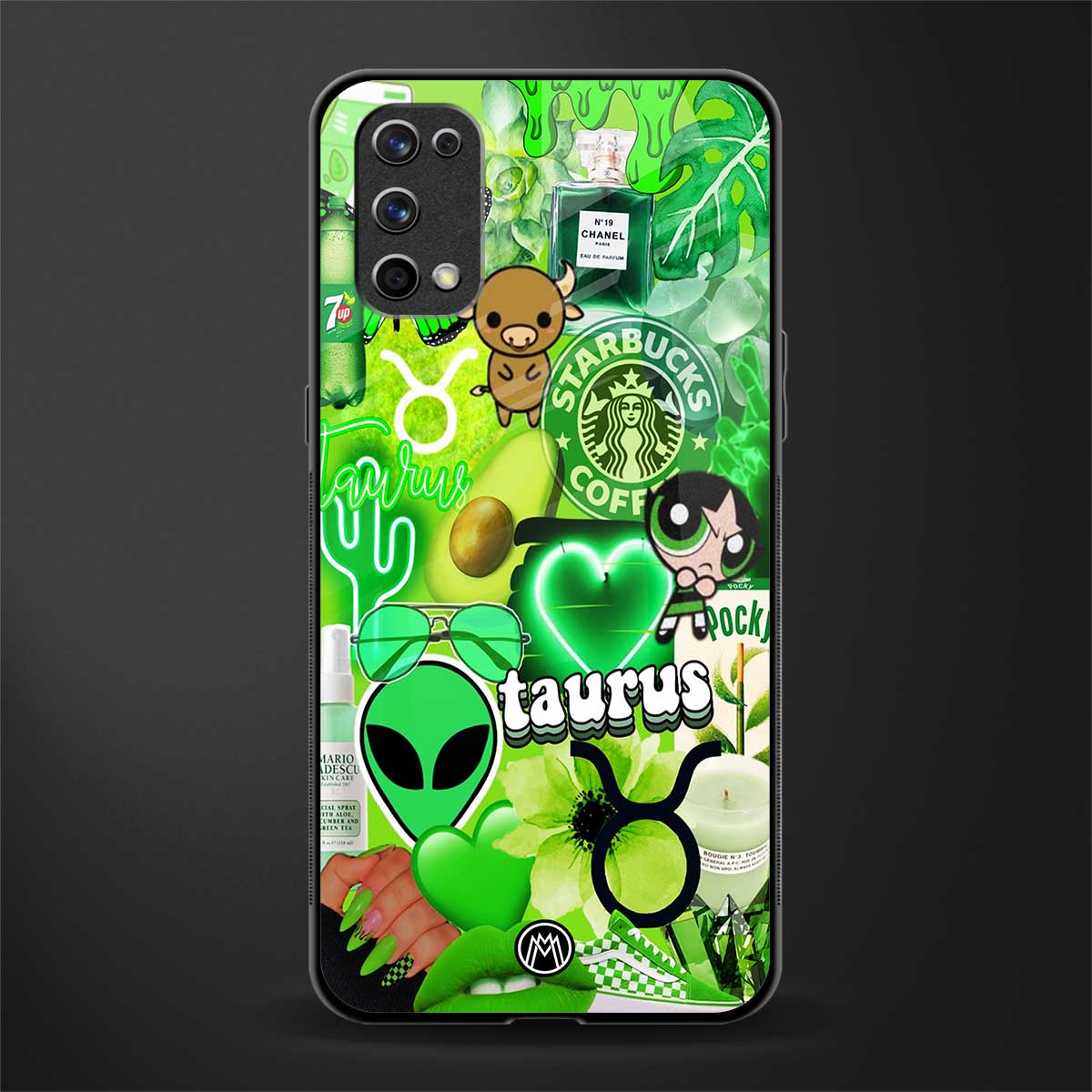 taurus aesthetic collage glass case for realme 7 pro image
