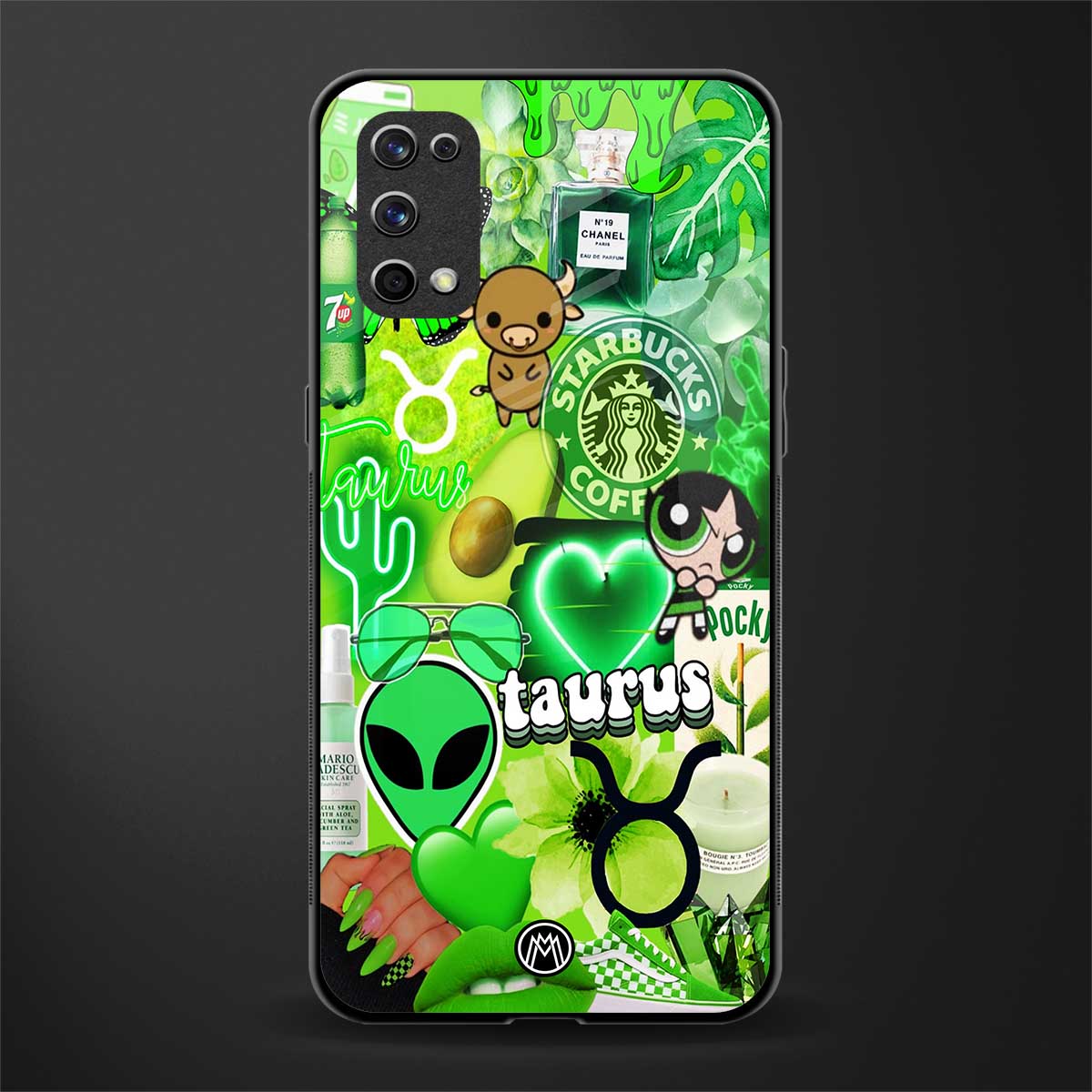 taurus aesthetic collage glass case for realme x7 pro image