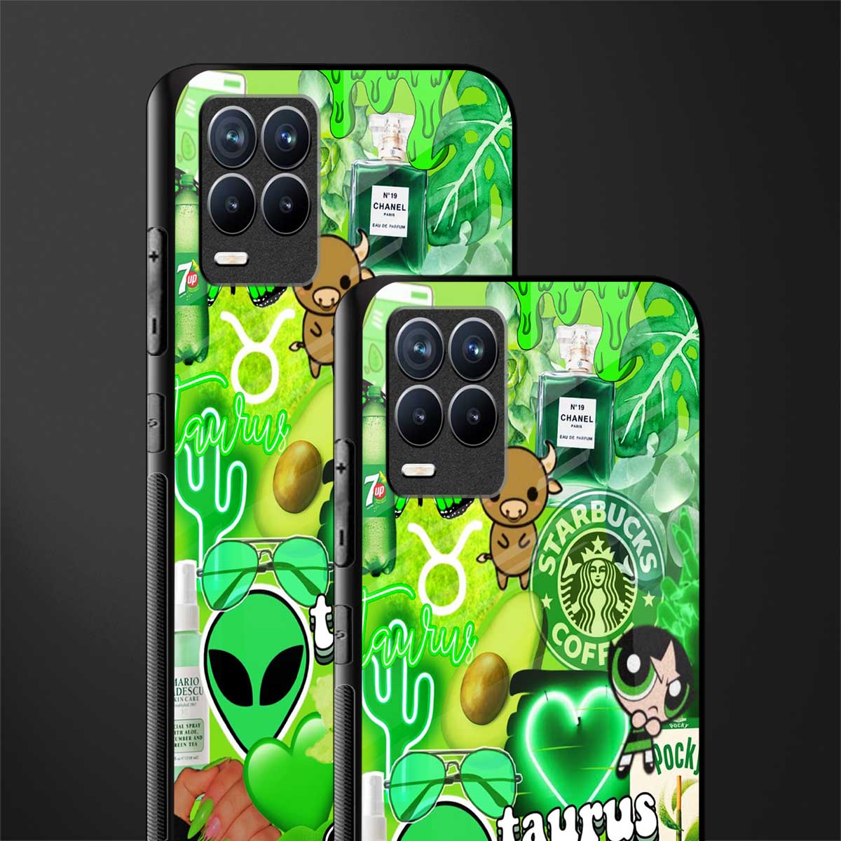 taurus aesthetic collage glass case for realme 8 4g image-2