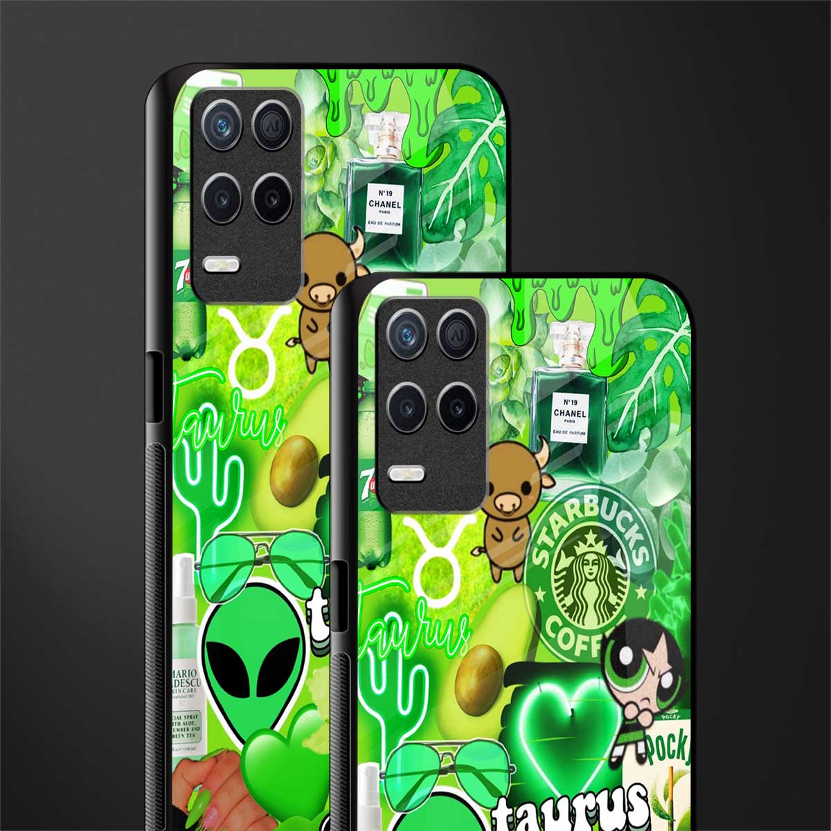 taurus aesthetic collage glass case for realme narzo 30 5g image-2