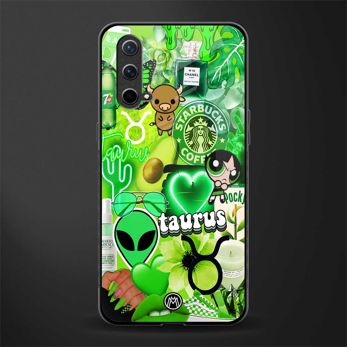 taurus aesthetic collage glass case for oneplus nord ce 5g image