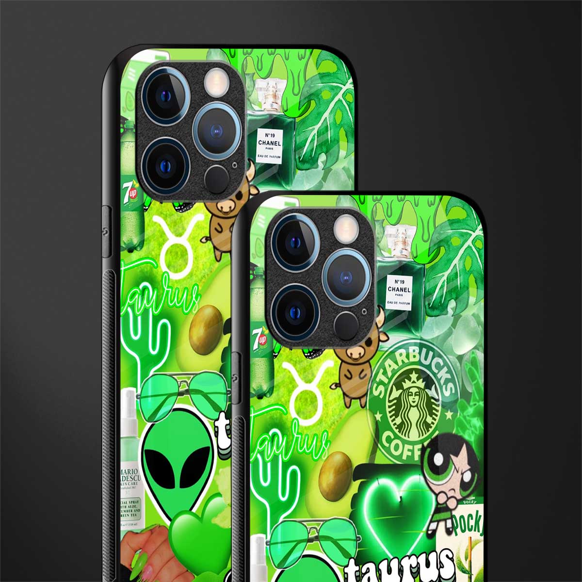 taurus aesthetic collage glass case for iphone 12 pro image-2