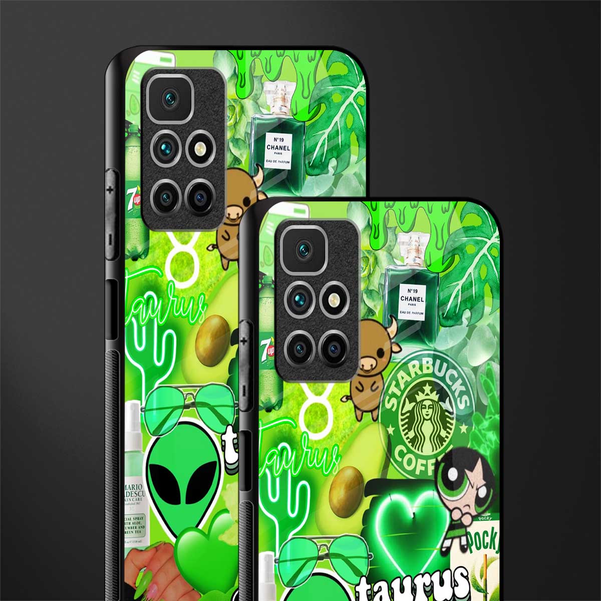 taurus aesthetic collage glass case for redmi 10 prime image-2