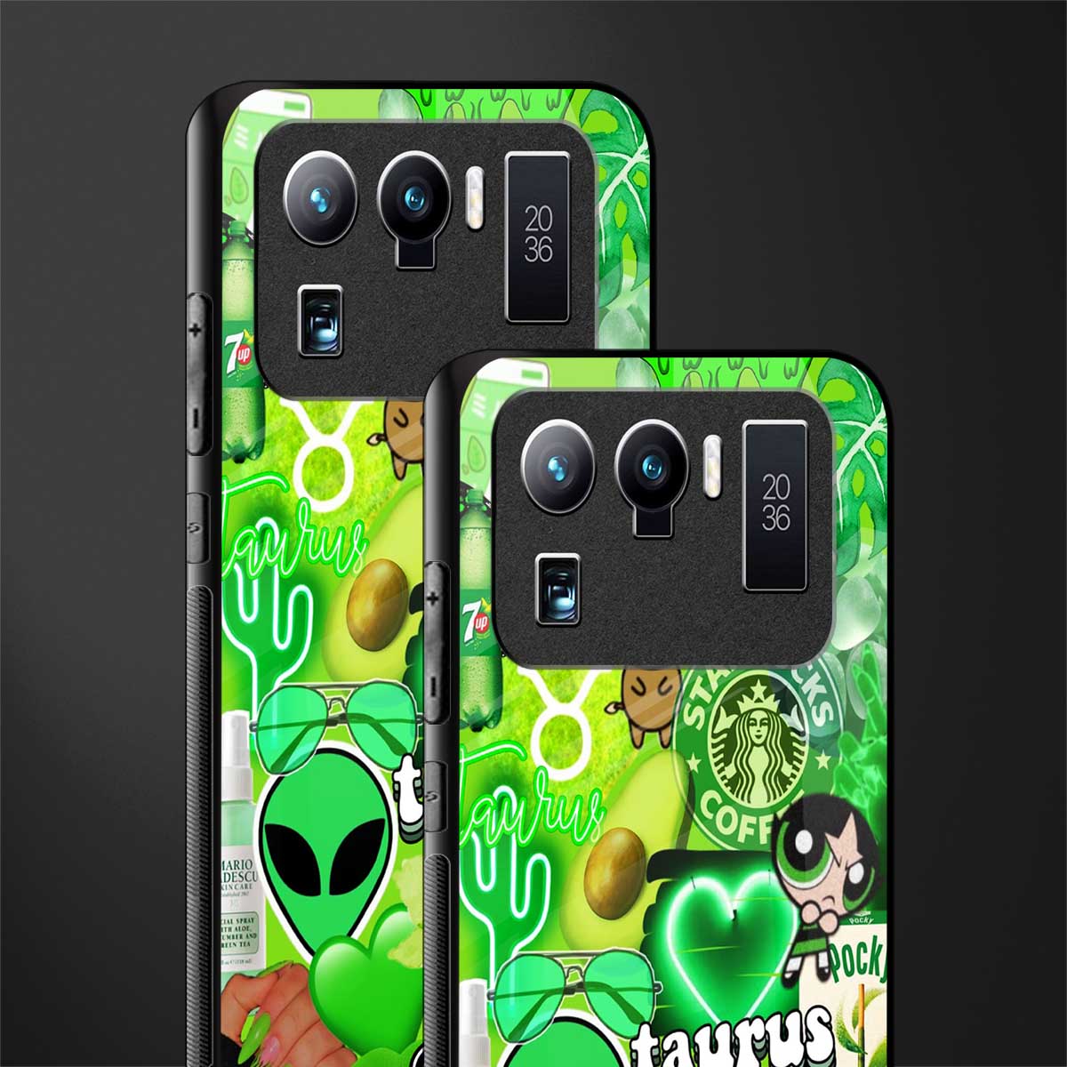 taurus aesthetic collage glass case for mi 11 ultra 5g image-2