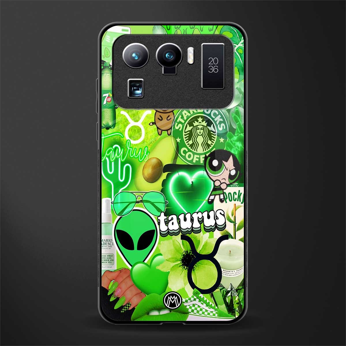 taurus aesthetic collage glass case for mi 11 ultra 5g image