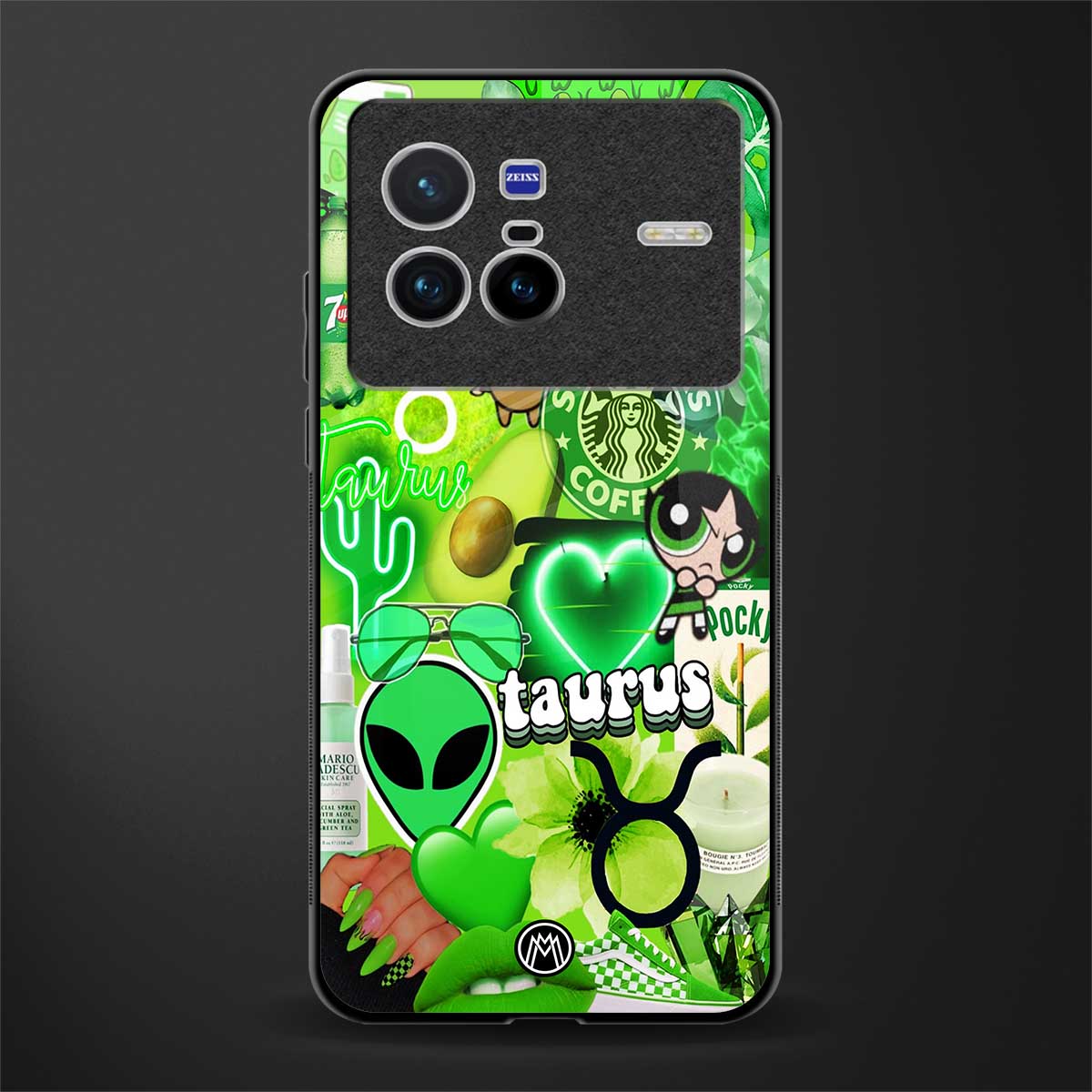 taurus aesthetic collage glass case for vivo x80 image