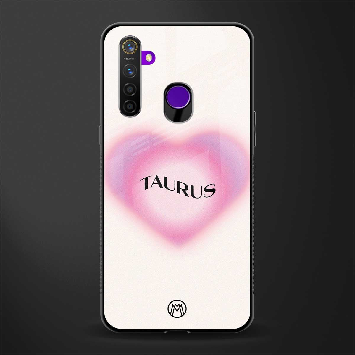 taurus minimalistic glass case for realme 5s image