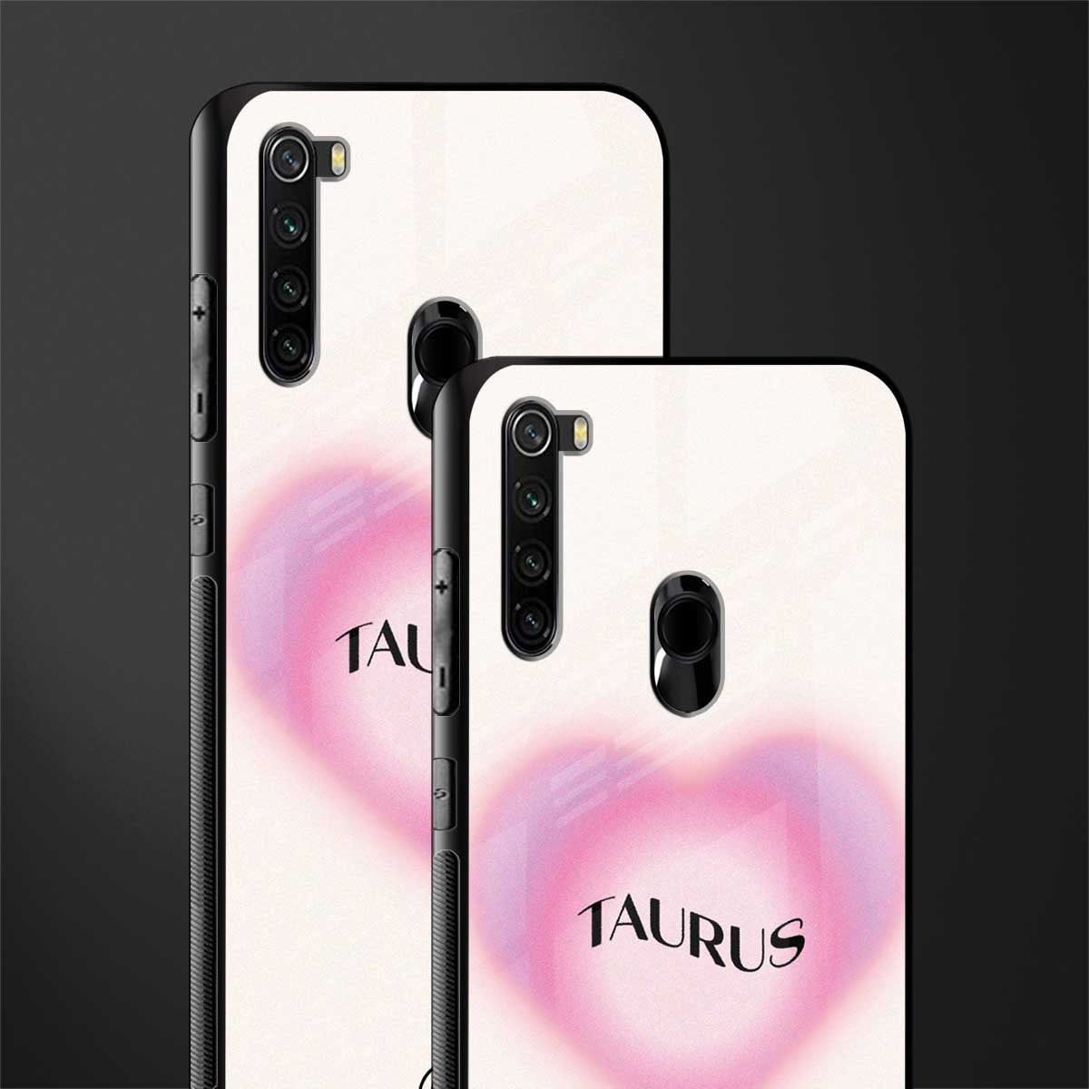 taurus minimalistic glass case for redmi note 8 image-2