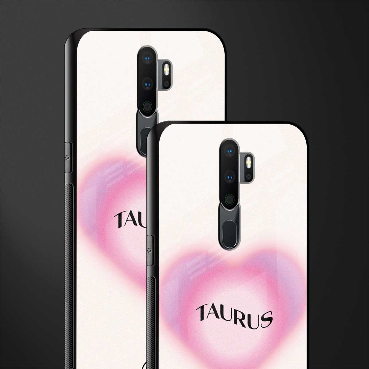 taurus minimalistic glass case for oppo a9 2020 image-2