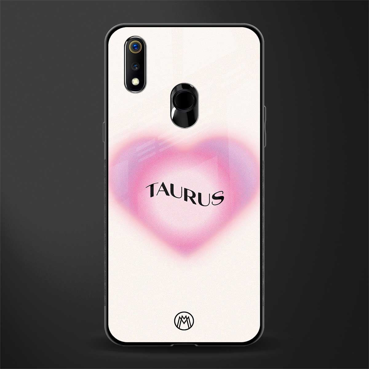 taurus minimalistic glass case for realme 3 pro image