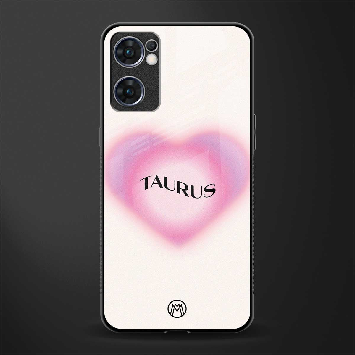 taurus minimalistic glass case for oppo reno7 5g image