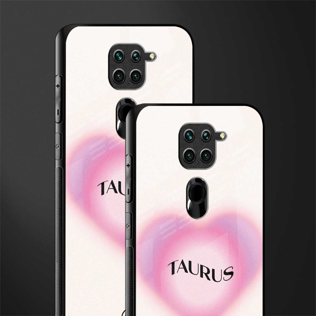 taurus minimalistic glass case for redmi note 9 image-2
