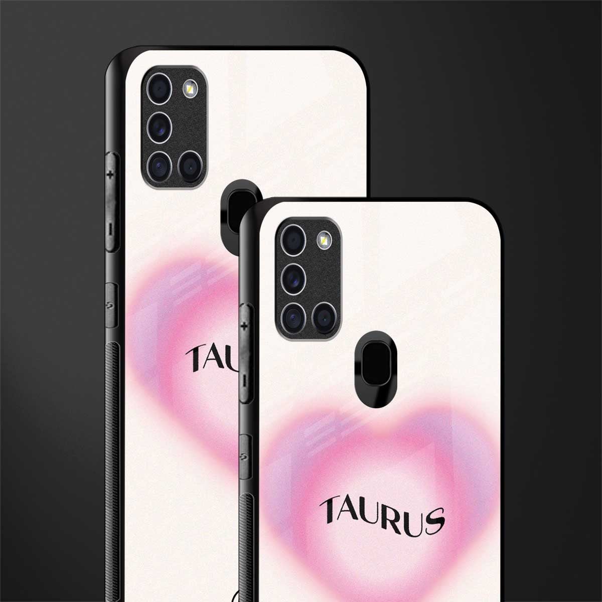taurus minimalistic glass case for samsung galaxy a21s image-2