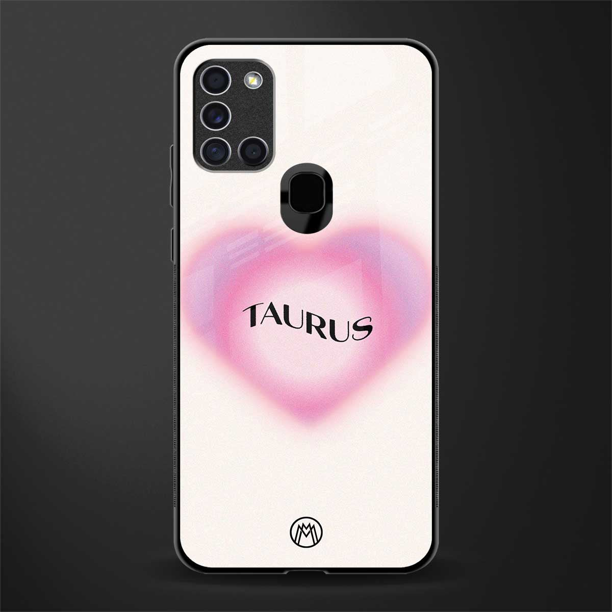 taurus minimalistic glass case for samsung galaxy a21s image