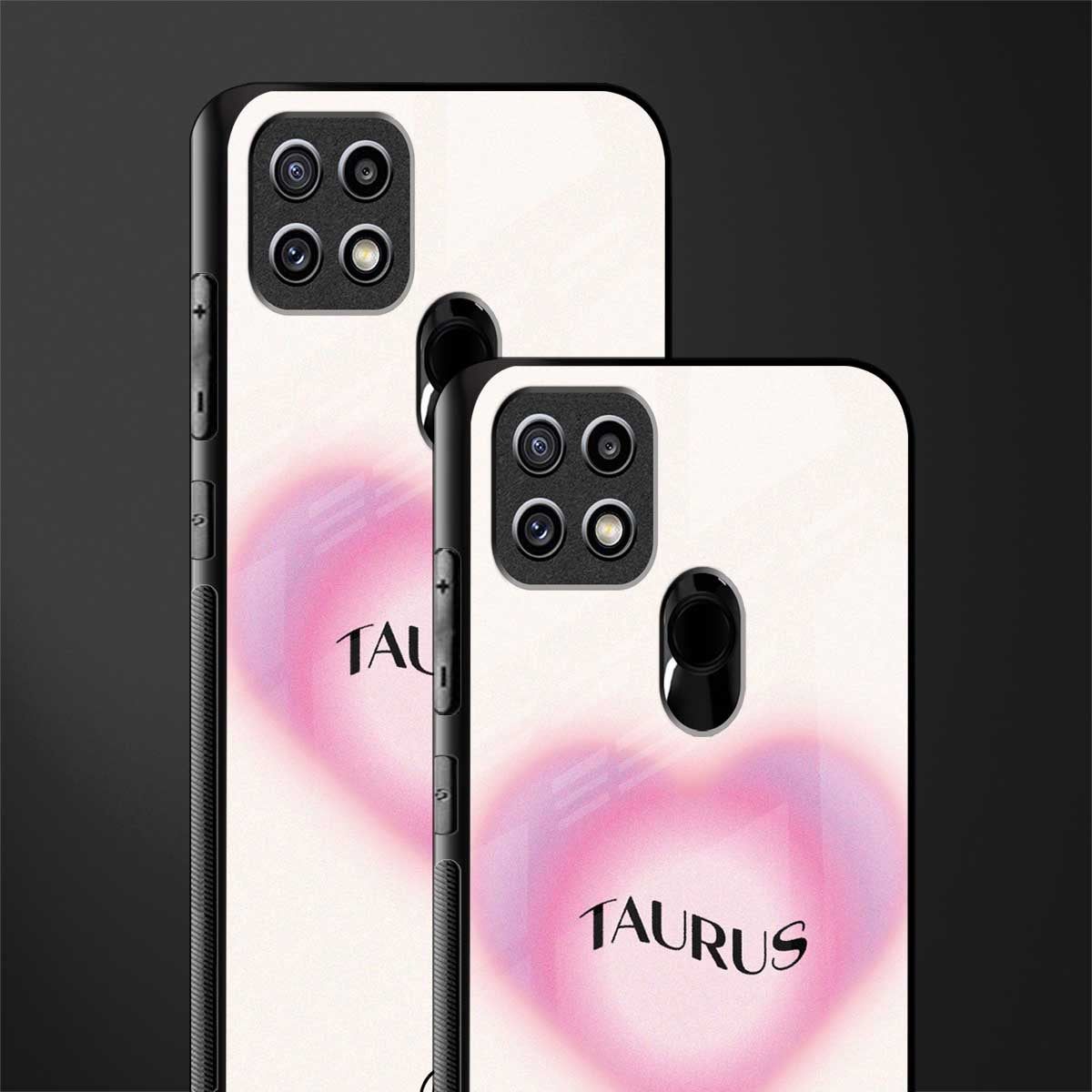 taurus minimalistic glass case for oppo a15s image-2