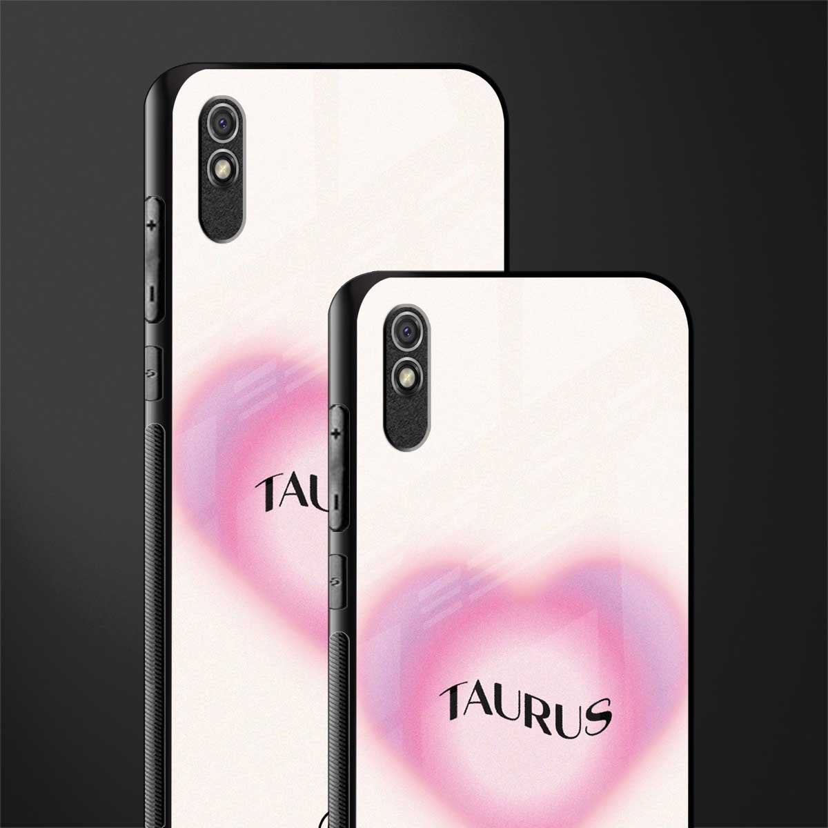 taurus minimalistic glass case for redmi 9a image-2