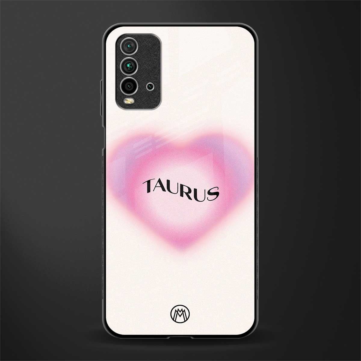 taurus minimalistic glass case for redmi 9 power image